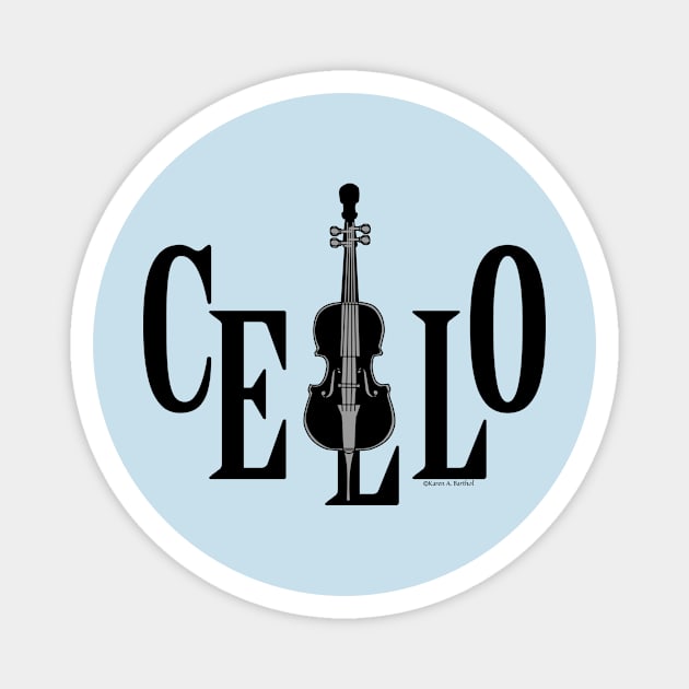 Cello In Cello Orchestra Musical Instrument Magnet by Barthol Graphics